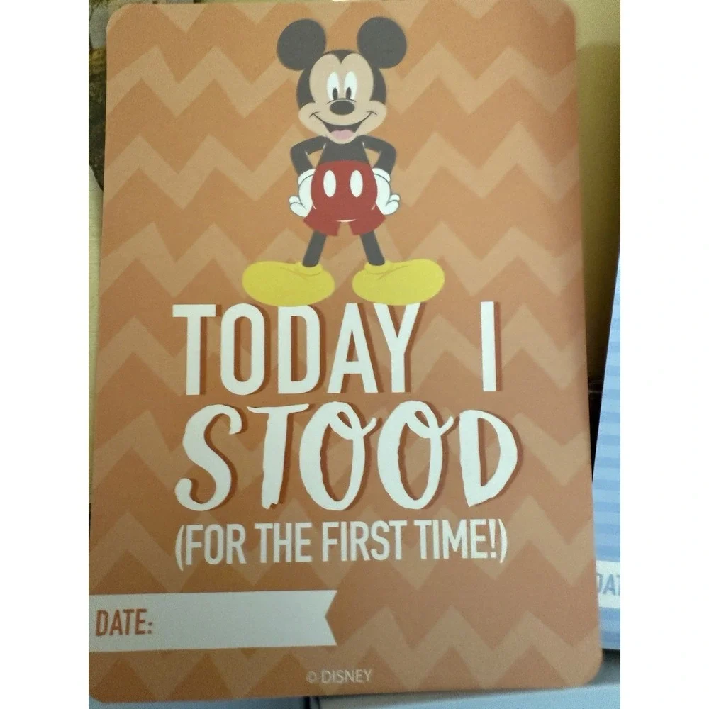 Disney Mickey Mouse First Year Baby Boy Milestone Cards New - Open Box -cute!